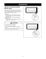 Предварительный просмотр 21 страницы LG LMV1825SB Owner'S Manual & Cooking Manual