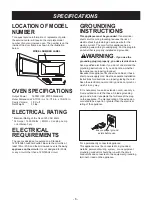 Предварительный просмотр 6 страницы LG LMV1831BD Owner'S Manual