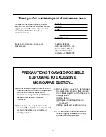 Preview for 2 page of LG LMV1925SB Owner'S Manual & Cooking Manual