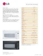 Preview for 2 page of LG LMV2073 Specification Sheet