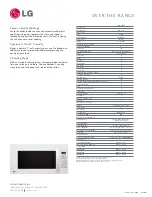 Предварительный просмотр 2 страницы LG LMV2083 Specification Sheet