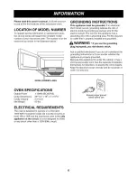 Предварительный просмотр 6 страницы LG LMVM2055SB Owner'S Manual