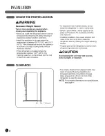 Предварительный просмотр 8 страницы LG LMX28983 Series User'S Manual And Installation Instructions