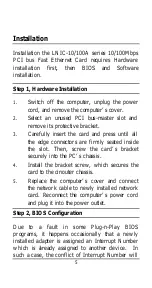 Preview for 5 page of LG LNIC-10/100A User Manual
