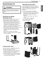 Предварительный просмотр 23 страницы LG LP0821GSSM Owner'S Manual