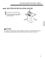 Предварительный просмотр 11 страницы LG LP1010SNR User'S Manual & Installation Instructions