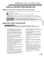 Preview for 3 page of LG LP1200SDR User'S Manual & Installation Instructions