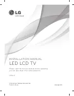 Предварительный просмотр 1 страницы LG LP860 Series Installation Manual