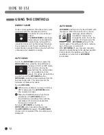 Preview for 12 page of LG LR120CE User'S Manual & Installation Instructions