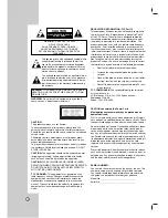 Предварительный просмотр 2 страницы LG LRA-516 Owner'S Manual