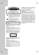 Preview for 2 page of LG LRA-860 Owner'S Manual