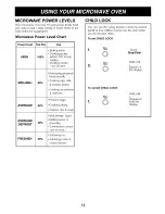 Preview for 12 page of LG LRDM1240B Owner'S Manual & Cooking Manual