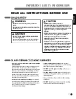 Preview for 7 page of LG LRE3091SB - 5.6 cu. ft. Capacity Electric Range User Manual