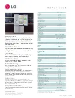 Предварительный просмотр 2 страницы LG LRFD21855 Series Specifications