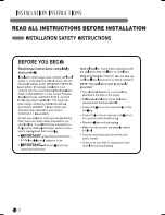 Preview for 2 page of LG LRG3081BD Installation Manual