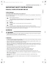 Предварительный просмотр 3 страницы LG LRON1404V Owner'S Manual