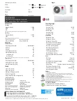 Preview for 1 page of LG LS121HSV2 Submittal Data