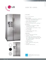 Предварительный просмотр 1 страницы LG LSC27931 Series Specification Sheet