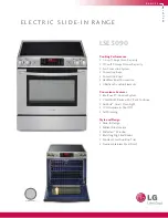 LG LSE3090 Brochure & Specs предпросмотр