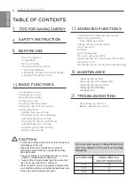 Preview for 2 page of LG LSN5AR5CIG Owner'S Manual