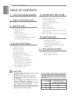 Preview for 2 page of LG LSU5NP5A Owner'S Manual