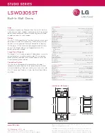 Preview for 2 page of LG LSWD305ST Specifications