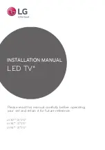 Предварительный просмотр 1 страницы LG LV30 G Series Installation Manual