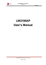 LG LW2100AP User Manual preview