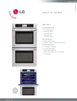 Предварительный просмотр 1 страницы LG LWD3081ST - Double Electric Oven Specifications