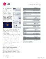Preview for 2 page of LG LWD3081ST - Double Electric Oven Specifications