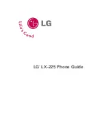 LG LX-225 Phone Manual preview