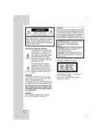 Предварительный просмотр 2 страницы LG LX-M240 X Owner'S Manual