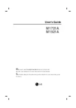 Preview for 1 page of LG M1721A User Manual