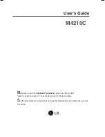 Preview for 1 page of LG M4210C User Manual