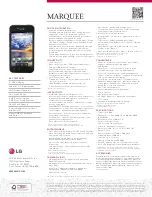 Preview for 2 page of LG Marquee Specifications