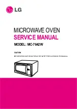 LG MC-7642W Service Manual preview