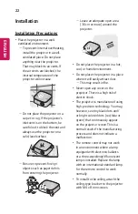 Предварительный просмотр 22 страницы LG MiniBeam HF60FG Owner'S Manual