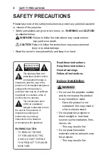 Preview for 4 page of LG MiniBeam UST PF1000UT Owner'S Manual