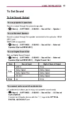 Preview for 43 page of LG MiniBeam UST PF1000UT Owner'S Manual