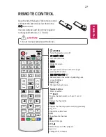 Preview for 27 page of LG Minibeam UST Owner'S Manual