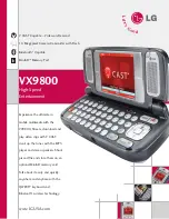 Preview for 1 page of LG MINISD VX9800 Specifications