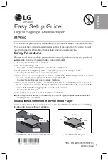 LG MP500 Easy Setup Manual preview