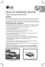 Preview for 17 page of LG MP500 Easy Setup Manual