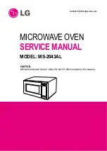 Предварительный просмотр 1 страницы LG MS-2043AL Service Manual