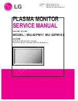 Предварительный просмотр 1 страницы LG MU-42PM12X Service Manual