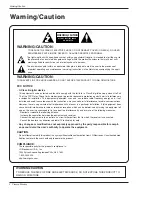 Предварительный просмотр 2 страницы LG MU-60PZ95V Owner'S Manual