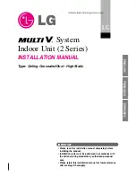 LG multi V system indoor unit (2 series Installation Manual preview