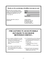 Preview for 2 page of LG MV1604ST Owner'S Manual & Cooking Manual