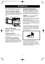 Preview for 6 page of LG MV1615B Owner'S Manual & Cooking Manual