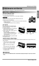 Предварительный просмотр 21 страницы LG MV18AH Owner'S Manual